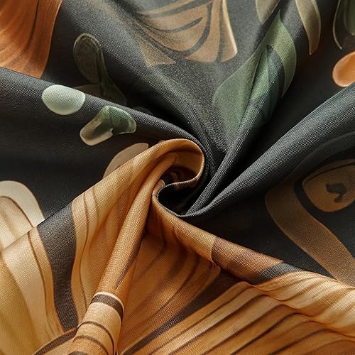 Miniatura 4 de jewement Cortina de ducha bohemia floral de celebración de la naturaleza, 72 x 72 pulgadas, patrón de vid floral, paleta rojo oscuro, verde y