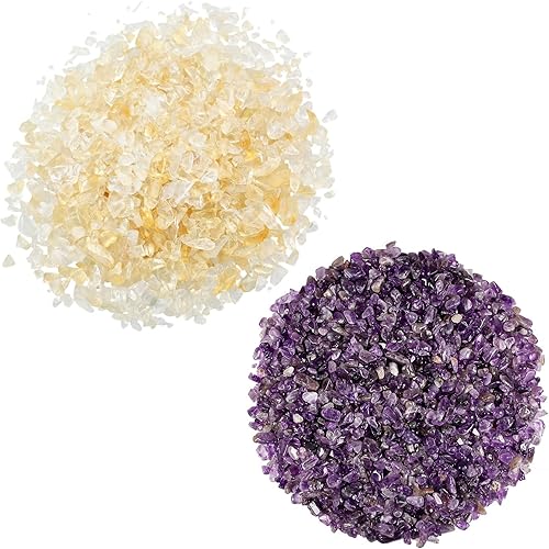 Sunyik - Piedras de cuarzo trituradas con forma irregular (aproximadamente 16.23 oz o 460 gramos)