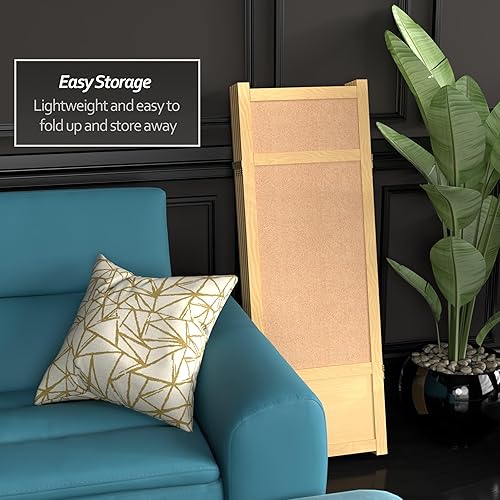 Miniatura 5 de Pantalla Shoji corta de yute baja de 4 pies - 5 paneles - Natural