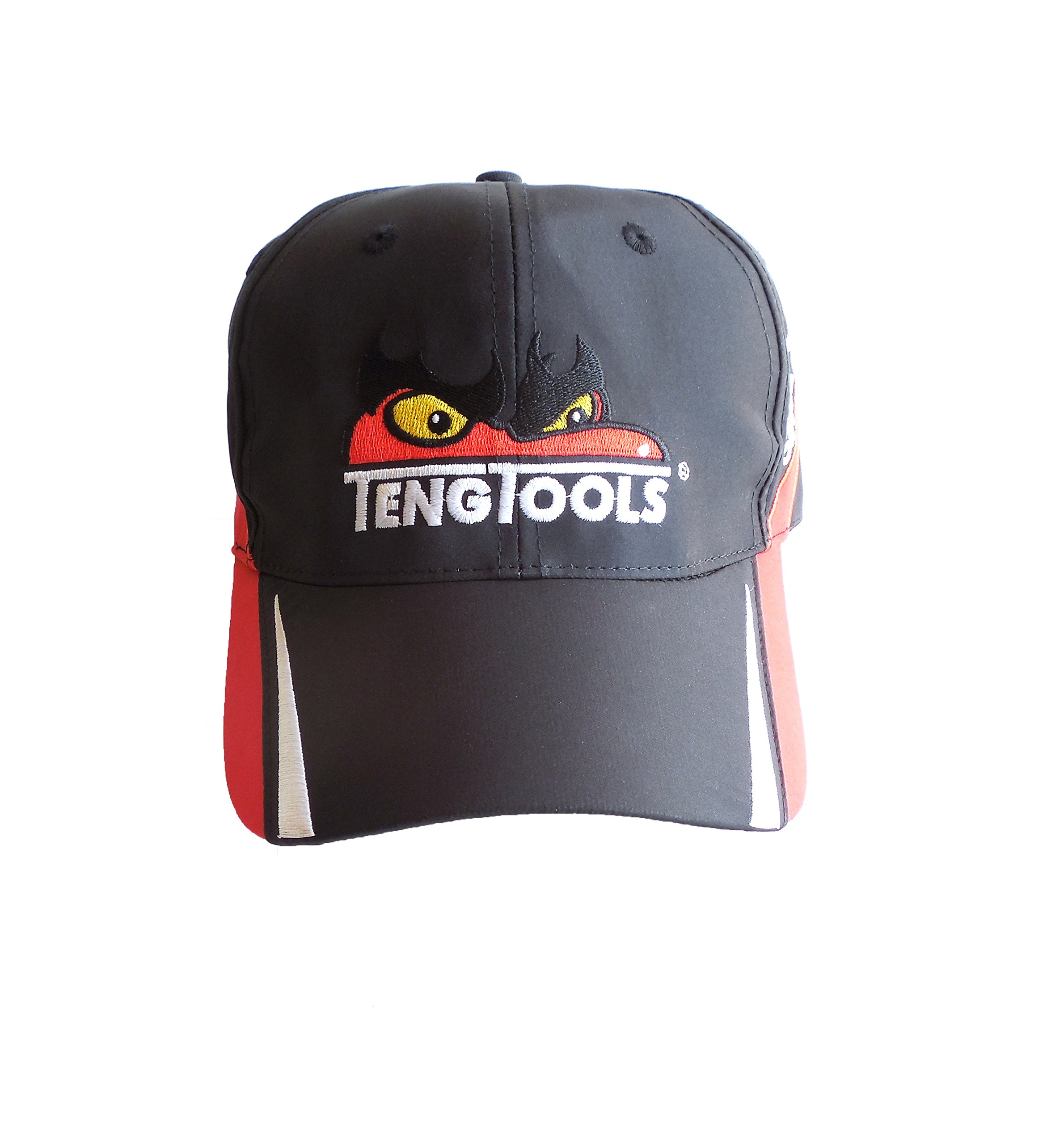 P-CAP7 Teng Tools Black racing baseball cap with Teng face 36510155