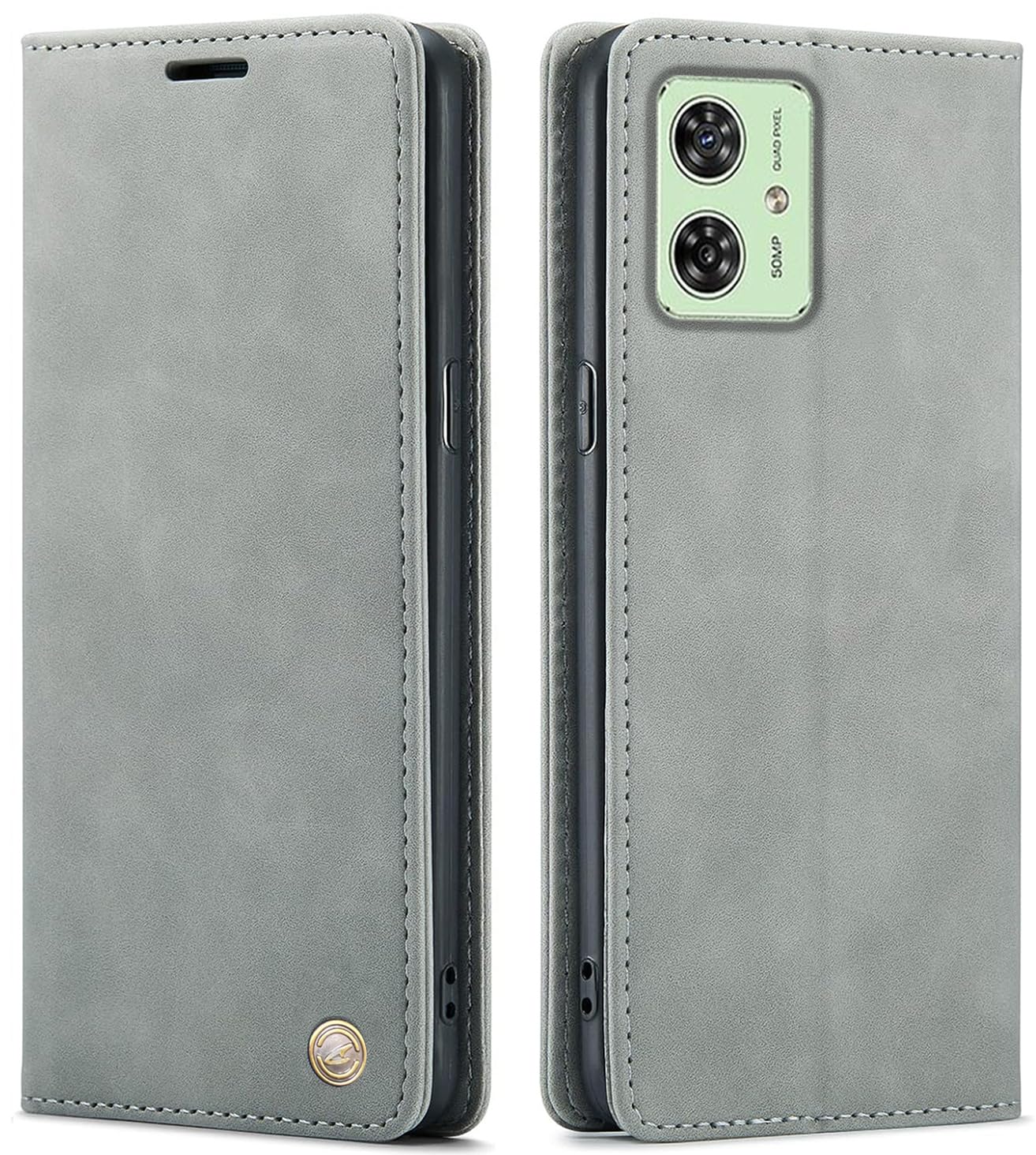 ClickCase for Motorola Moto G64 5G Sheepskin Series Faux Leather Wallet Flip Case with Video Stand & Magnetic Closure Lightweight Flip Cover for Motorola Moto G64 5G (Grey) (B0D8Q2DVKZ) Amazon Price History, Amazon Price Tracker