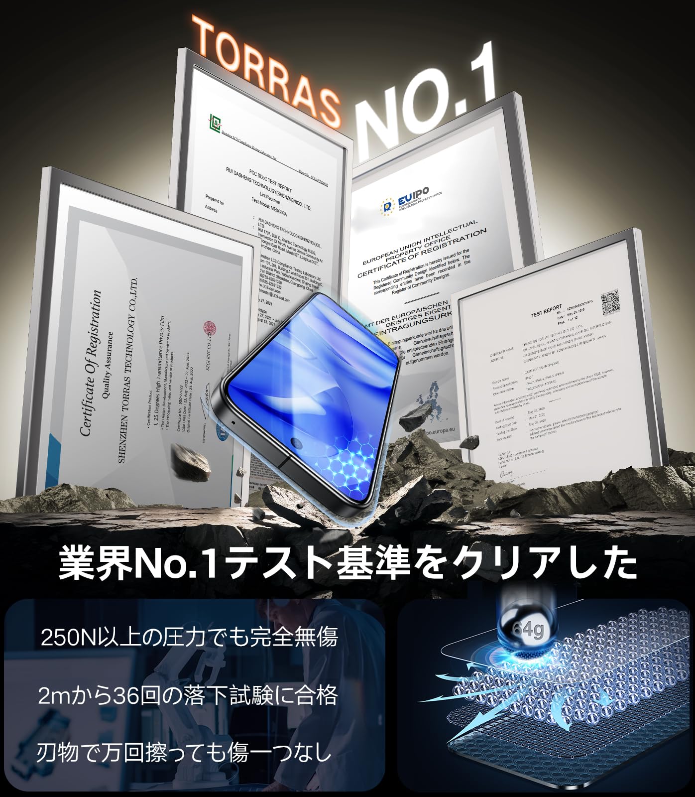 Amazon | TORRAS For Google Pixel 9a ガラスフィルム 【指紋認証対応