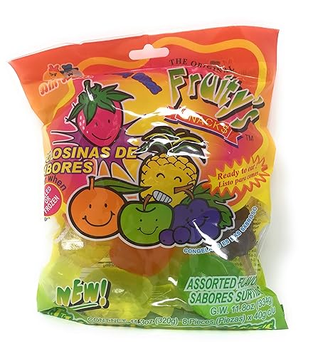Miniatura 2 de 2 paquetes de caramelos de gelatina de fruta, 1 barra de hielo de gelatina y 1 caramelo en forma de gelatina, paquete de 2