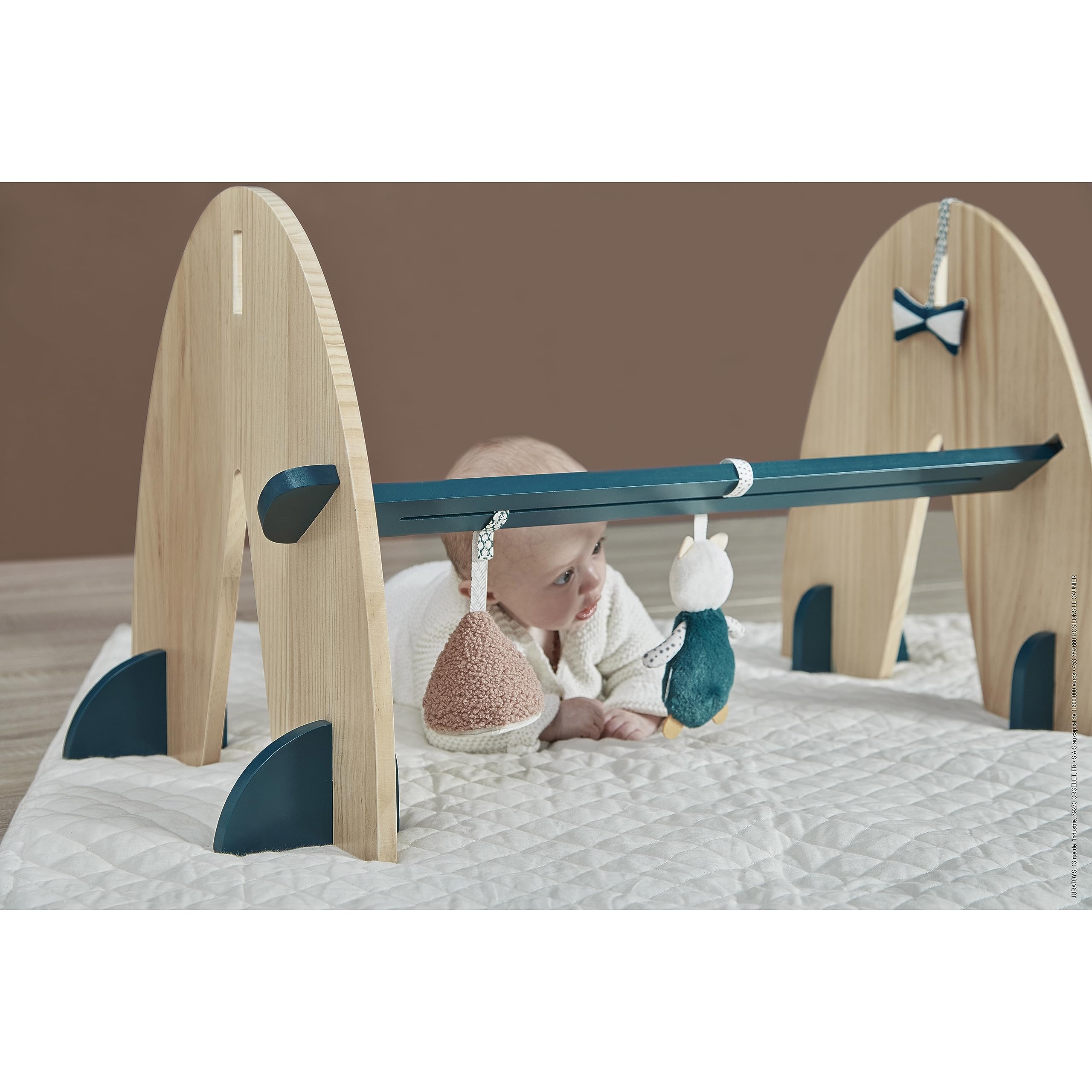 KALOO - Stimuli - Arco Multisensoriale con 3 Accessori per Neonato - Arco in Legno Evolutivo - Giochi Sensoriali Appesi - Altezza 45 cm - dalla Nascita, K227004