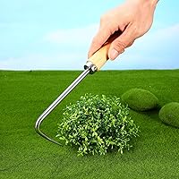 Vista 7 de Happyyami Herramientas de desmalezadora de mano para jardín con mango Herramienta de ribete Herramienta de tracción Mango de haya, Césped
