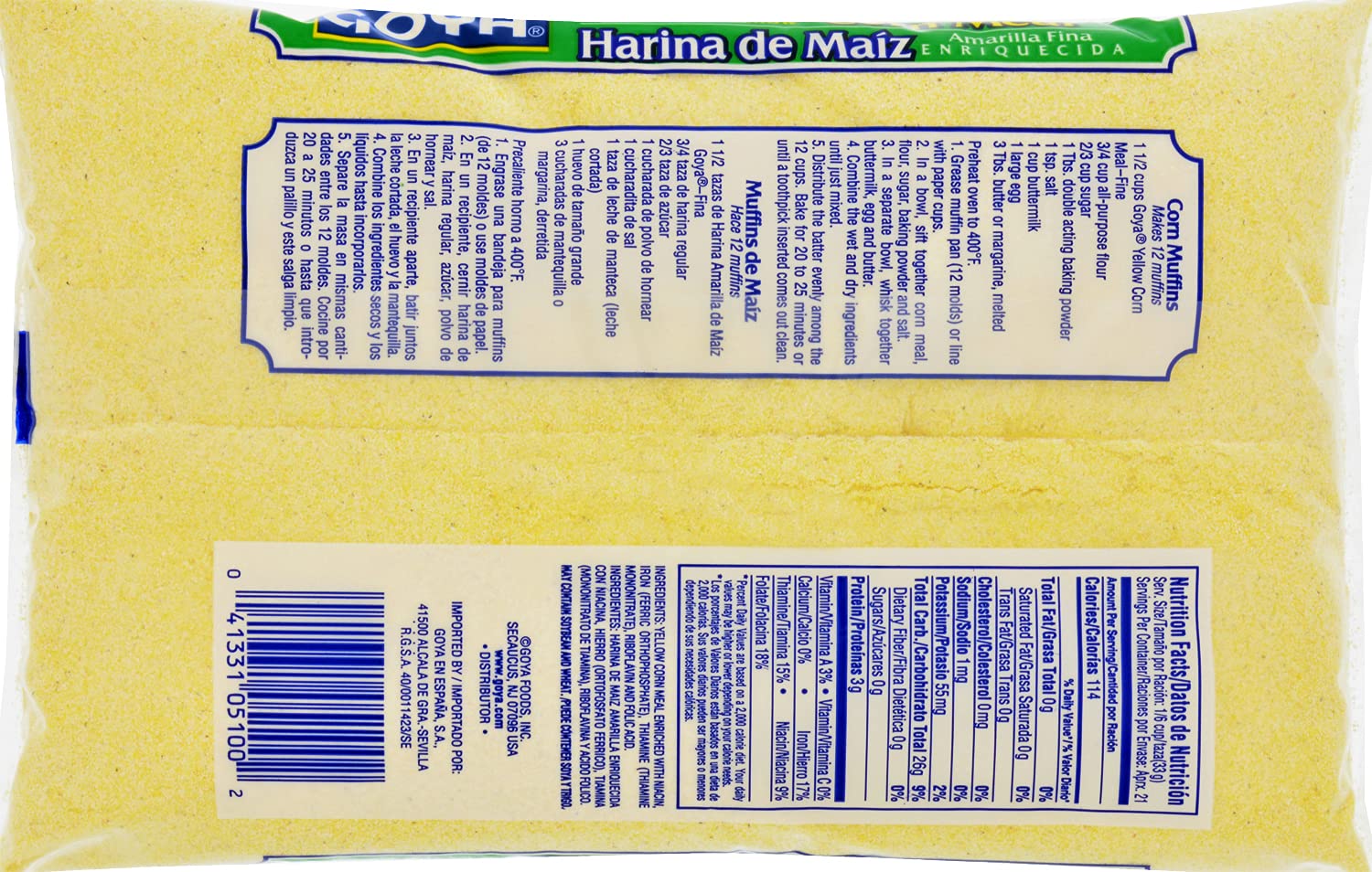 Goya Fine Corn Meal, 24 oz (Pack of 12)