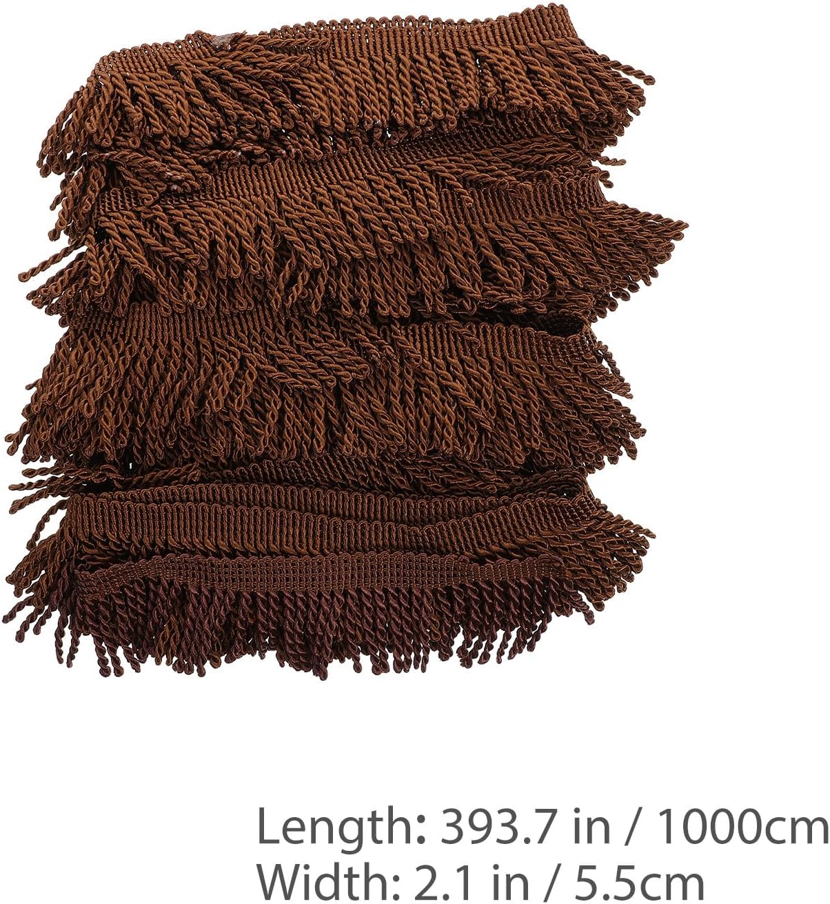 TEHAUX Delicate Polyester Silk Curtain Fringe Trim for DIY Sewing Crafts Tassel Trim for Sofa Cover and Home Decoration Easy to Cut and Decorative Material
