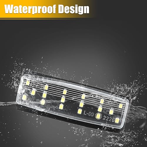 Miniatura 5 de X AUTOHAUX 1 par de luces LED para matrícula de coche, lámpara de número de automóvil, sin errores, luz blanca de repuesto para Mazda MX-5 Miata