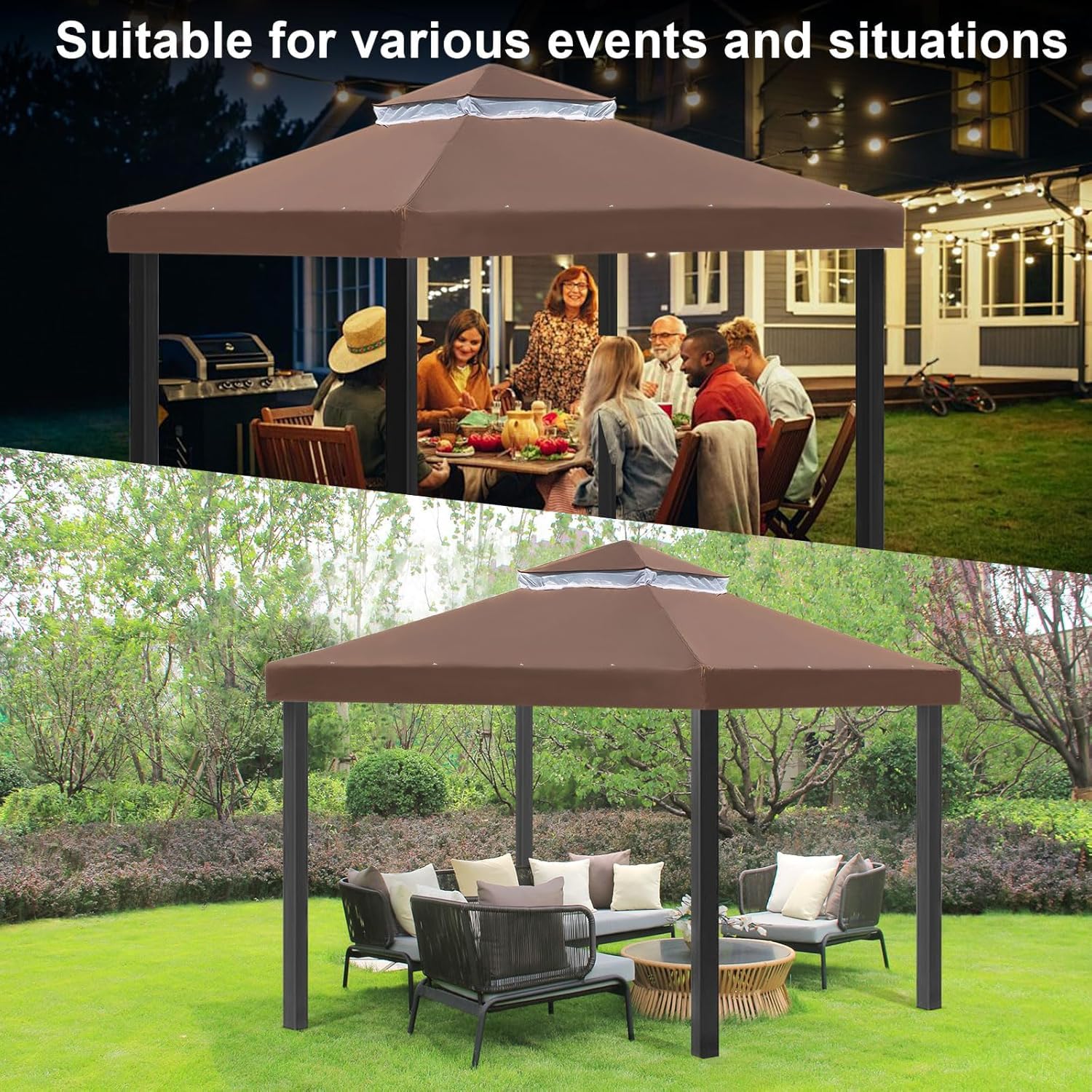 OKYUK Techo De Repuesto Para Cenador, Con Malla Transpirable