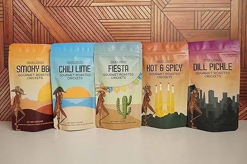 Miniatura 8 de Tricky Cricky Variedad de bocadillos comestibles de grillo con sabor para humanos  Cultivados en Estados Unidos  Snacks gourmet únicos y saludables