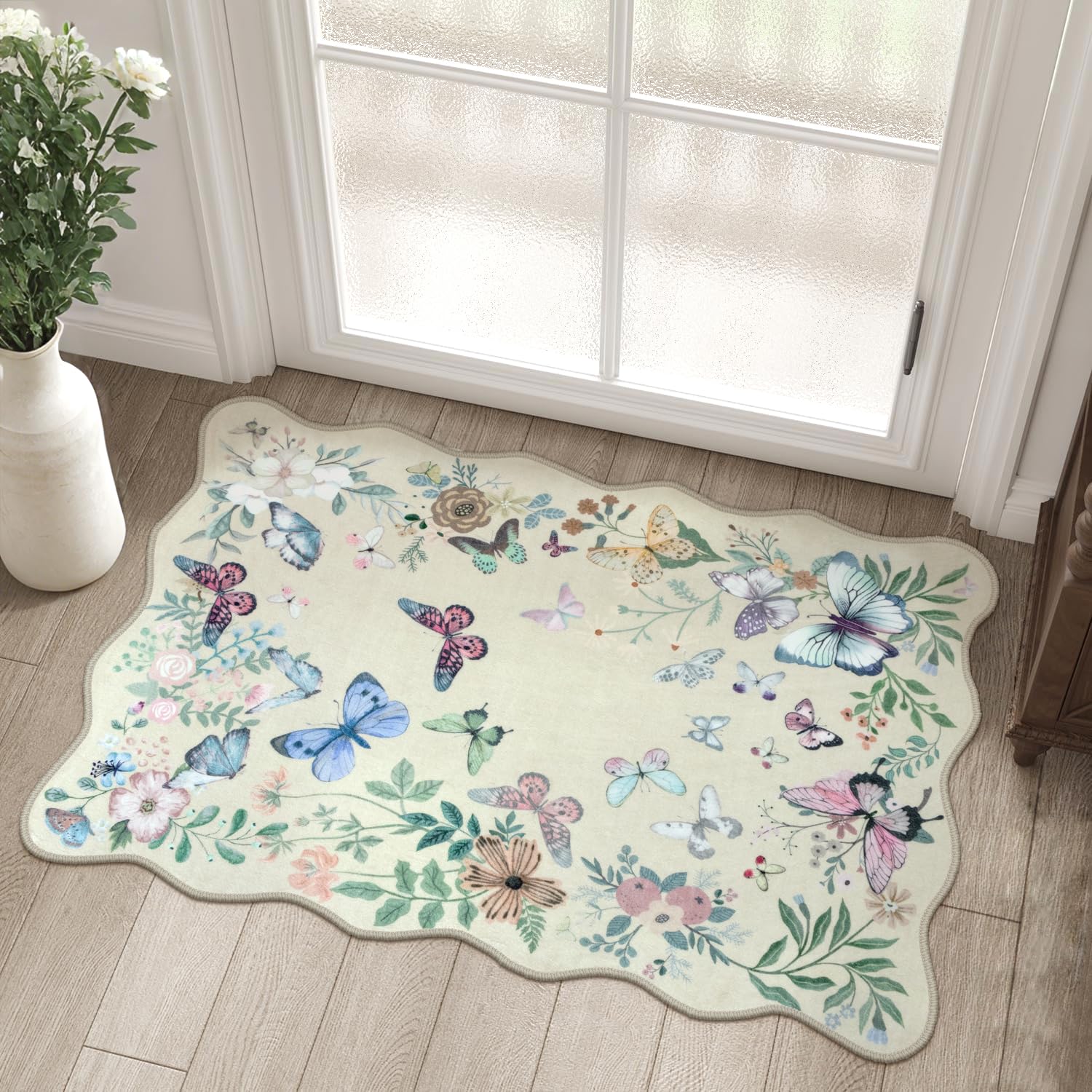 Naturestep Rug Butterfly Amazon.com: Rugalia Washable Butterfly Entryway Rug, 2x3 Soft Non-Slip ...