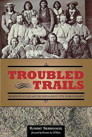 Book Cover a historic photo showing three rows of men - two rows of Native American men with one row of 4 white men between them