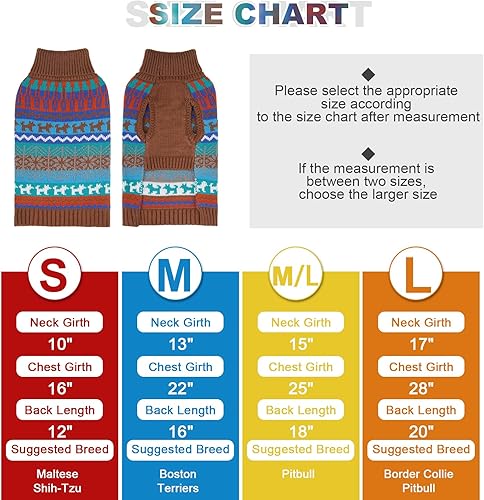 Miniatura 9 de Mihachi Suéter para perro - Abrigo de invierno Ropa con rayas coloridas para clima frío