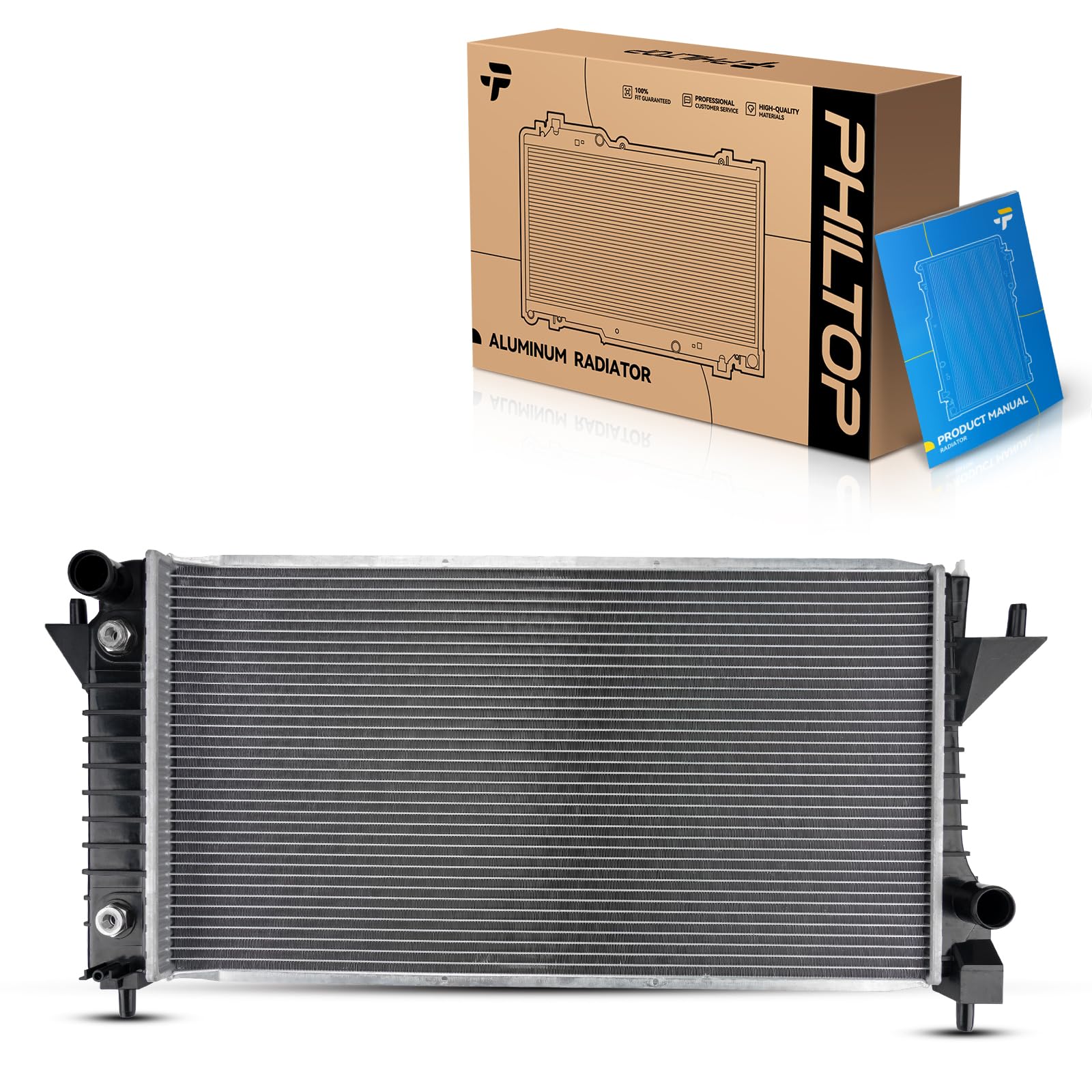 PHILTOP CU1830 Radiator 28-1/4"Core Compatible With 1996-2007 Taurus 1996-2005 Sable 1998-2001 Escort Coupe