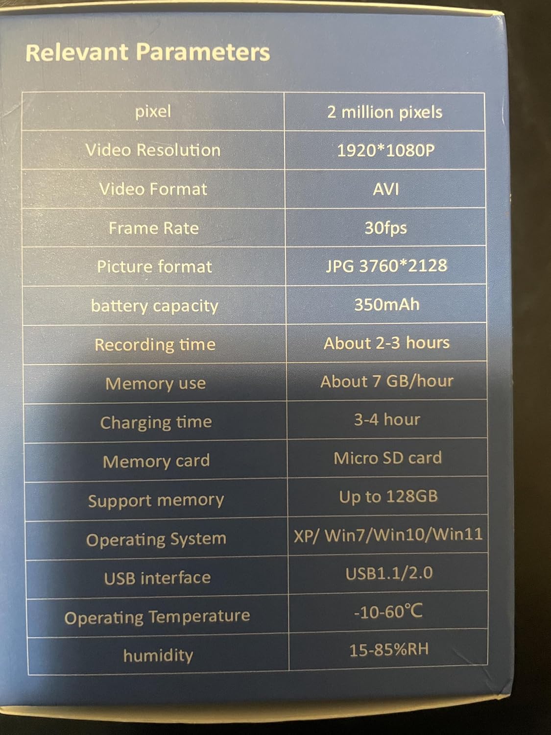 A100 Waterproof Thumb Camera