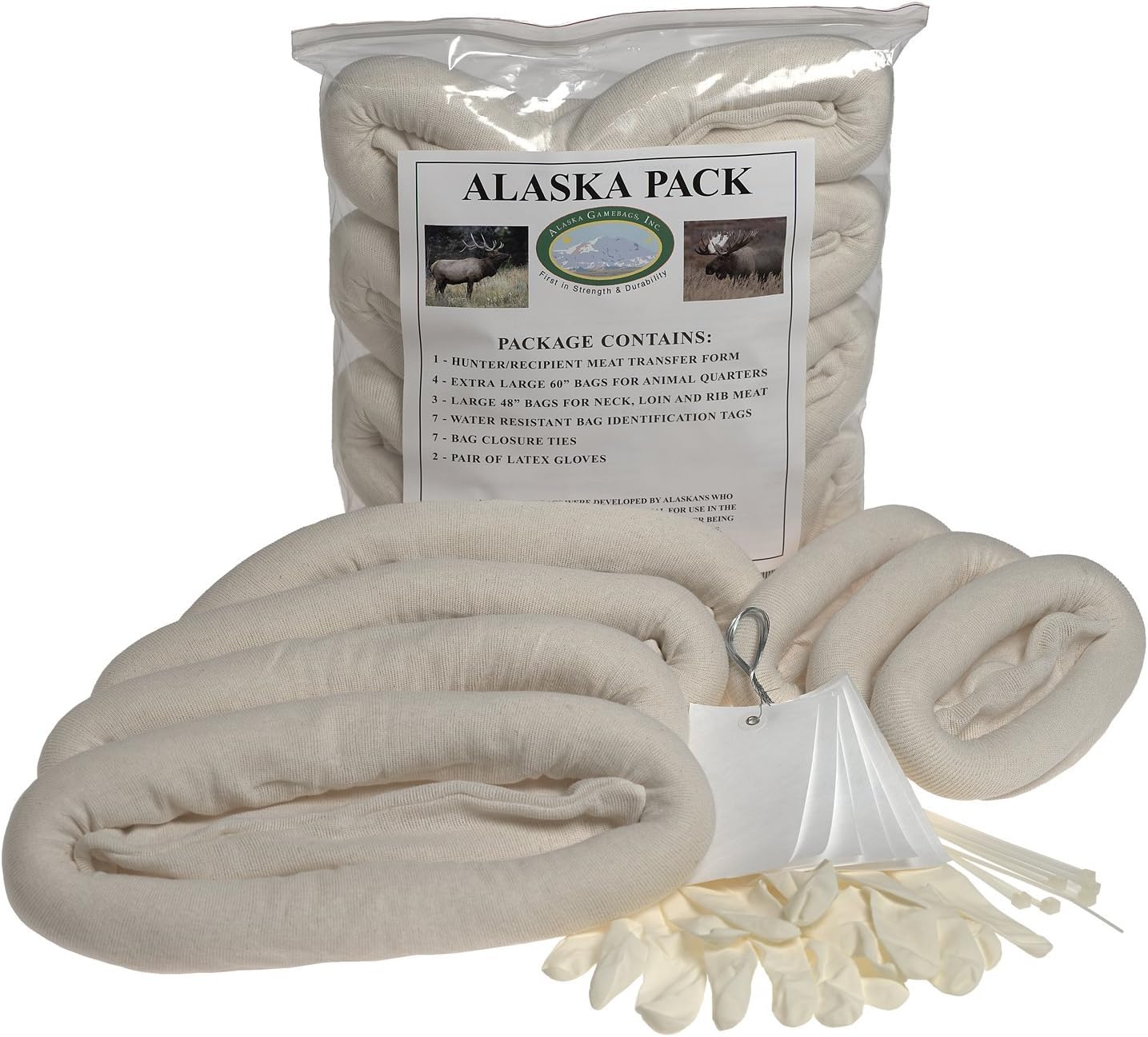 Alaska Game Alaska Moose/Elk Includes Tags and Ties