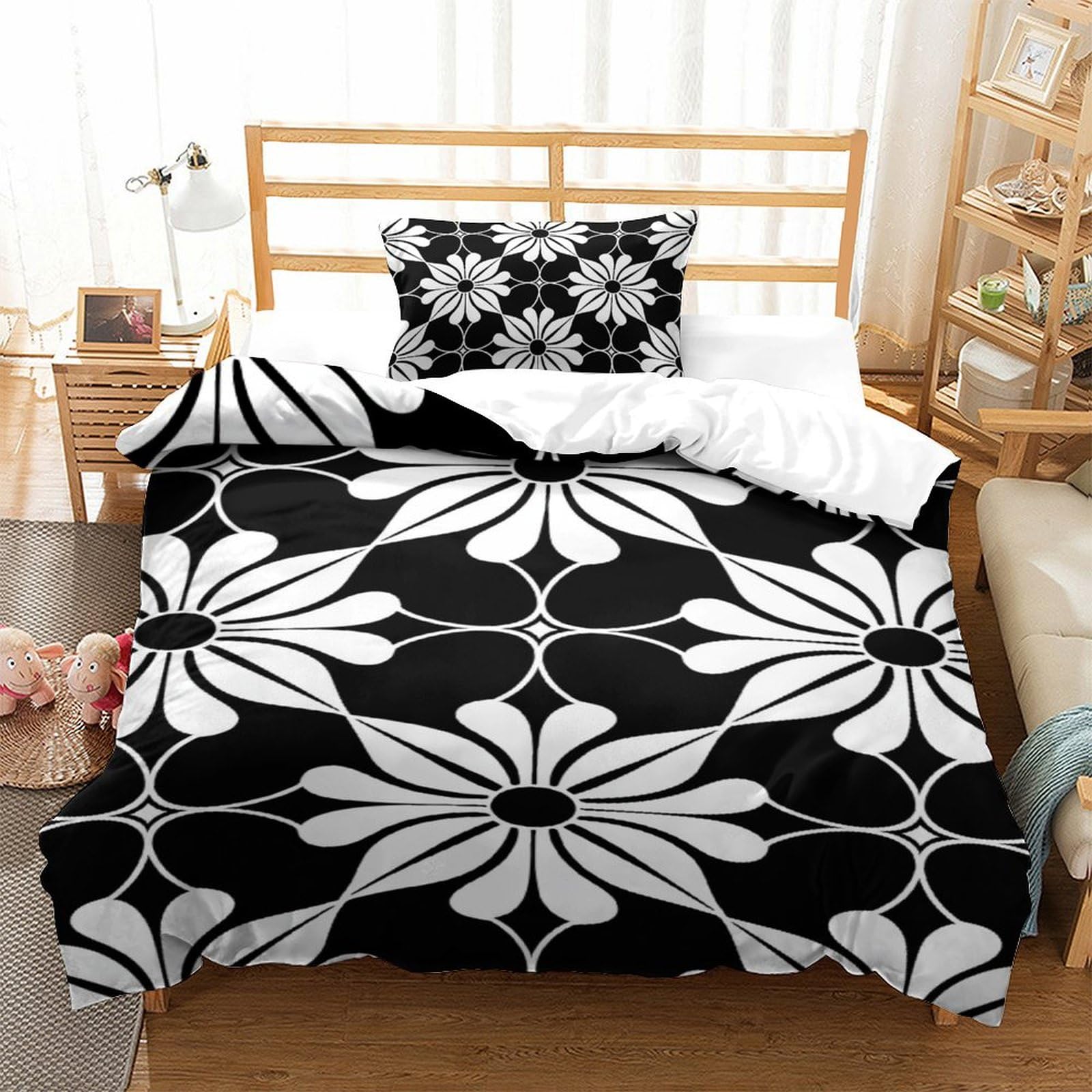 Ensemble de literie microfibre super douce 3 pièces housse de couette