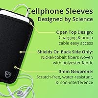 Vista 6 de SYB Funda de protección EMF para teléfonos celulares de hasta 3.25" de ancho, color negro