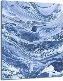 TMK - Placa protectora de vitrocerámica 40 x 52 cm 1 pieza cocina eléctrica universal para inducción protección contra salpicaduras tabla de cortar de vidrio templado como decoración, color azul