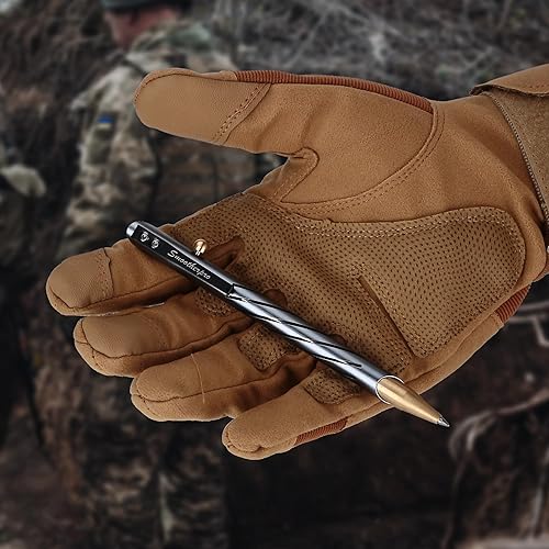 Miniatura 3 de SMOOTHERPRO Bolt Action - Bolígrafo de aluminio compatible con Parker y Fisher Space SPR, bolígrafo EDC para escribir, negro (TP331BK)