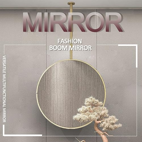 Miniatura 3 de Liyadolaam Espejo redondo para colgar en el techo, espejo colgante decorativo para la entrada, hotel, hogar, comercial, espejos de tocador de pared,