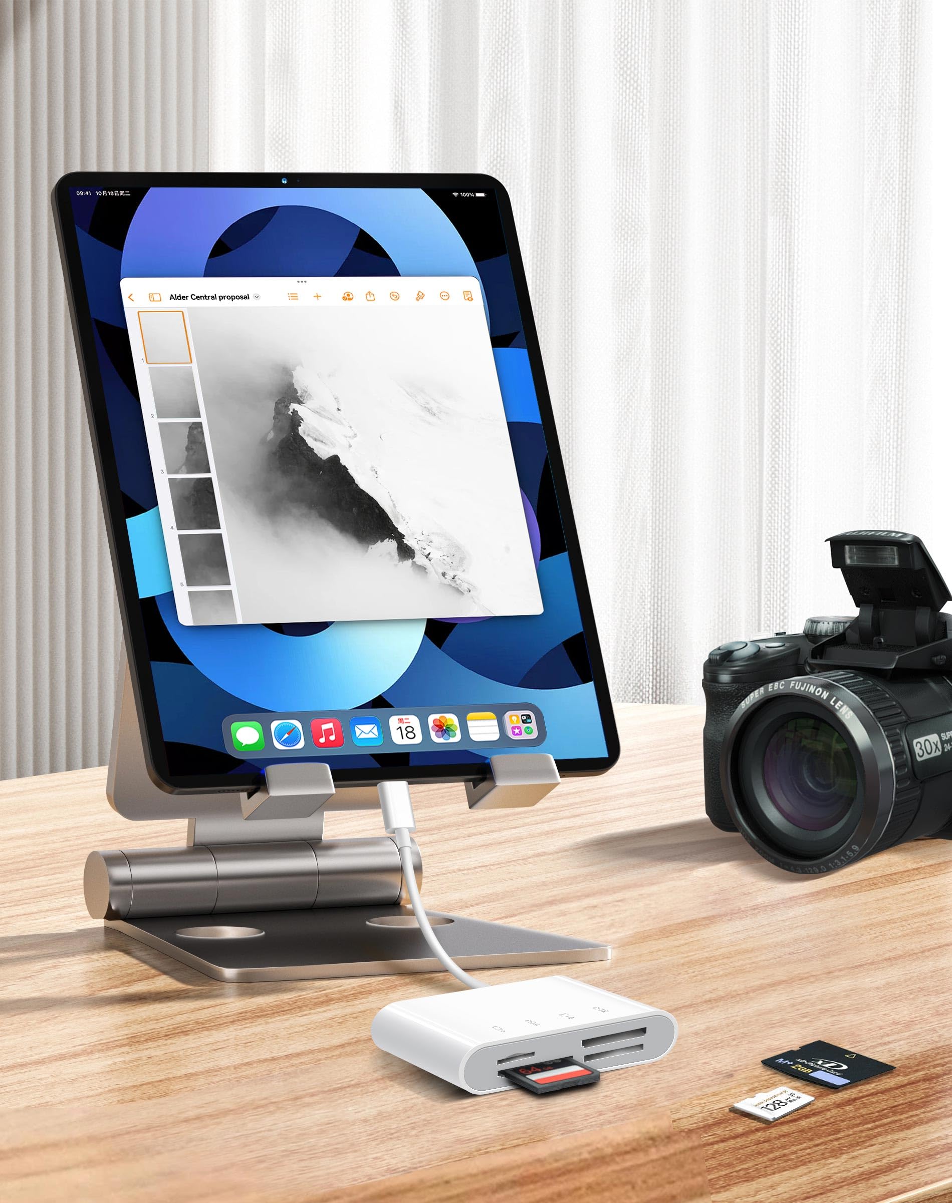 Lector de tarjetas SD USB C para iPhone 15 16/iPad/MacBook/Mac, xdgeLoad 4 ranuras tipo C, compatible con tarjetas SD/Micro SD/MS/XD-Picture (xD), adaptador de tarjeta de cámara de rastreo, Plug and