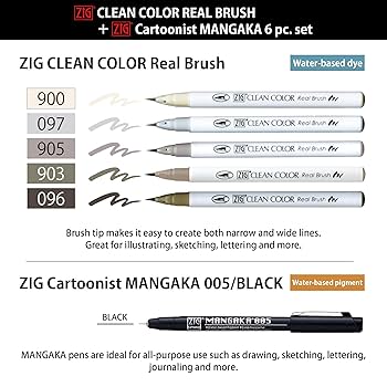 Amazon.com : Kuretake Zig Inktober pen set, for Illustration