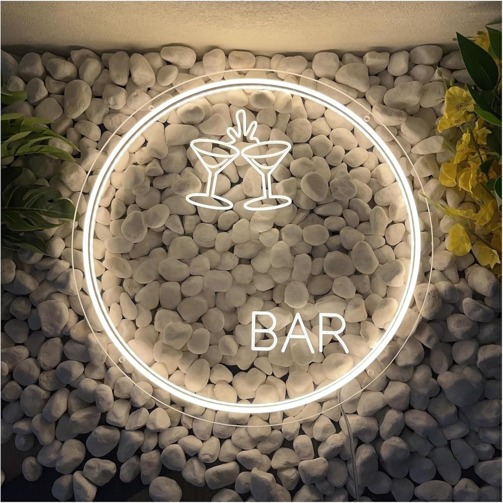 lampe au néon Pour enseigne au néon pour éclairage de bar pour cocktails, club, bistro, magasin, décoration murale 38 cm x