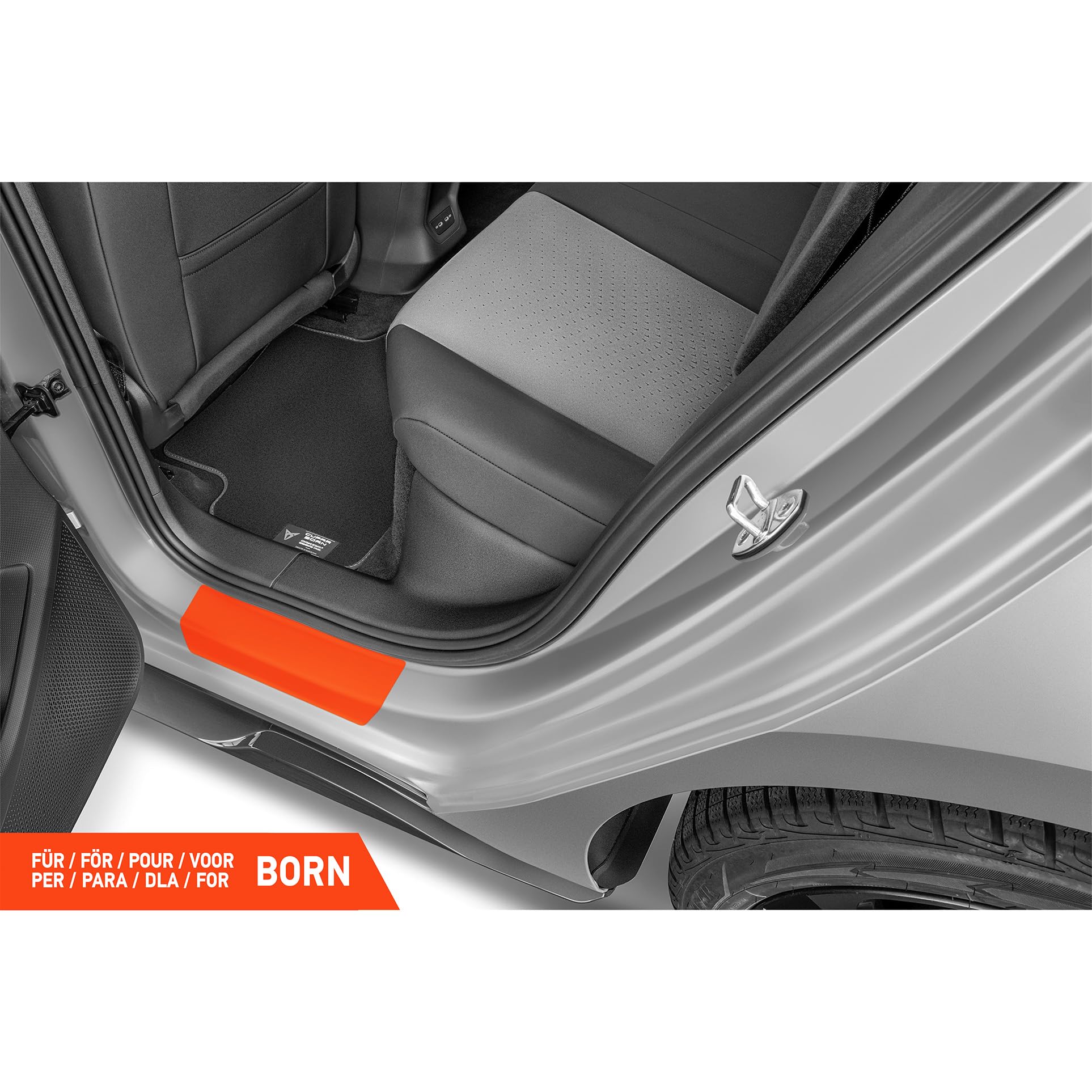 Luxshield Battitacco Auto Antigraffio Pellicola per Cupra Born I 2021-2026 - Protezione Accessori Tuning Portiera - Trasparente Lucido