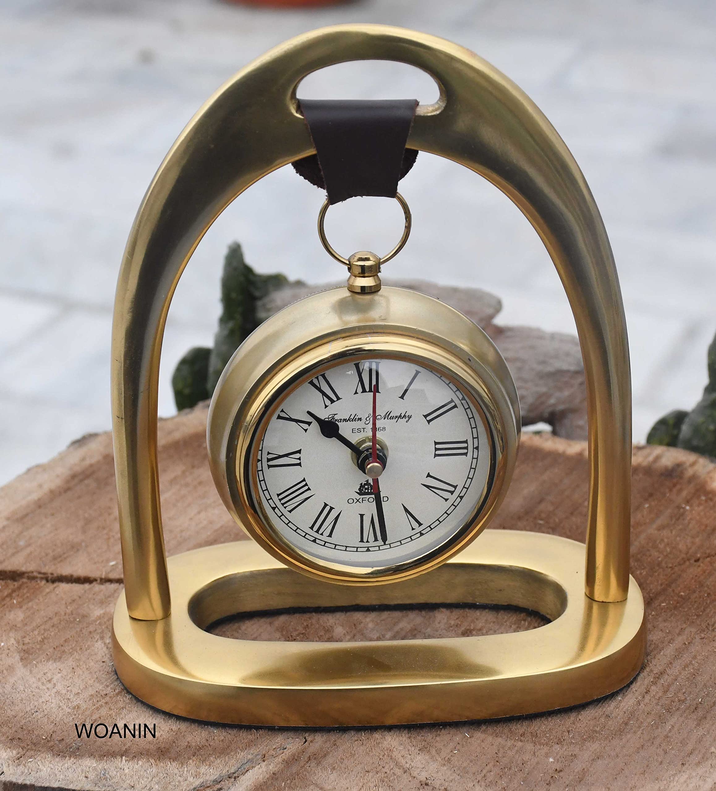 Reloj de escritorio antiguo personalizado, reloj de mesa, reloj de escritorio, regalo promocional, regalo de jubilación, regalo de graduación, regalo grabado para él (dorado)