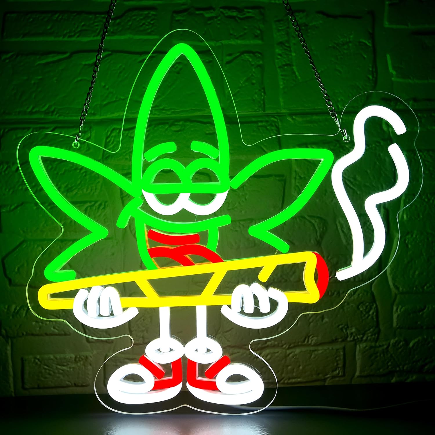 Dispensary Neon Sign Leaf Weed Neon Signs for Wall Decor LED Green Marijuana LEDLights for Bedroom Sign for Living Room Bar Game Room Birthday Party Decor Gifts Art for Lover 16.5 * 6.1In(JTD310)