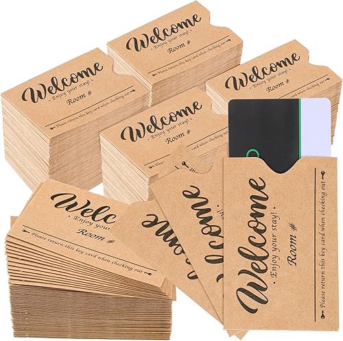 Sabary 500 unidades de tarjetas de hotel para llaves de hotel de 2.36 x 3.54 pulgadas, sobre para tarjetas de crédito, fundas para sobres de regalo,
