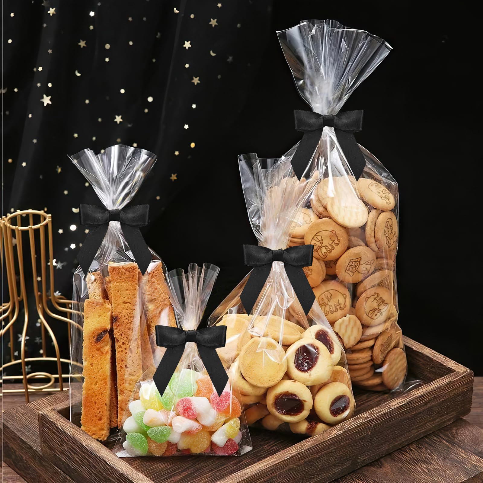 MECCANIXITY Lot de 50 nœuds pré-noués en ruban de satin de 11,4 cm pour loisirs créatifs, sacs de bonbons, décoration de Noël, mariage, fête, sacs à friandises, vert émeraude