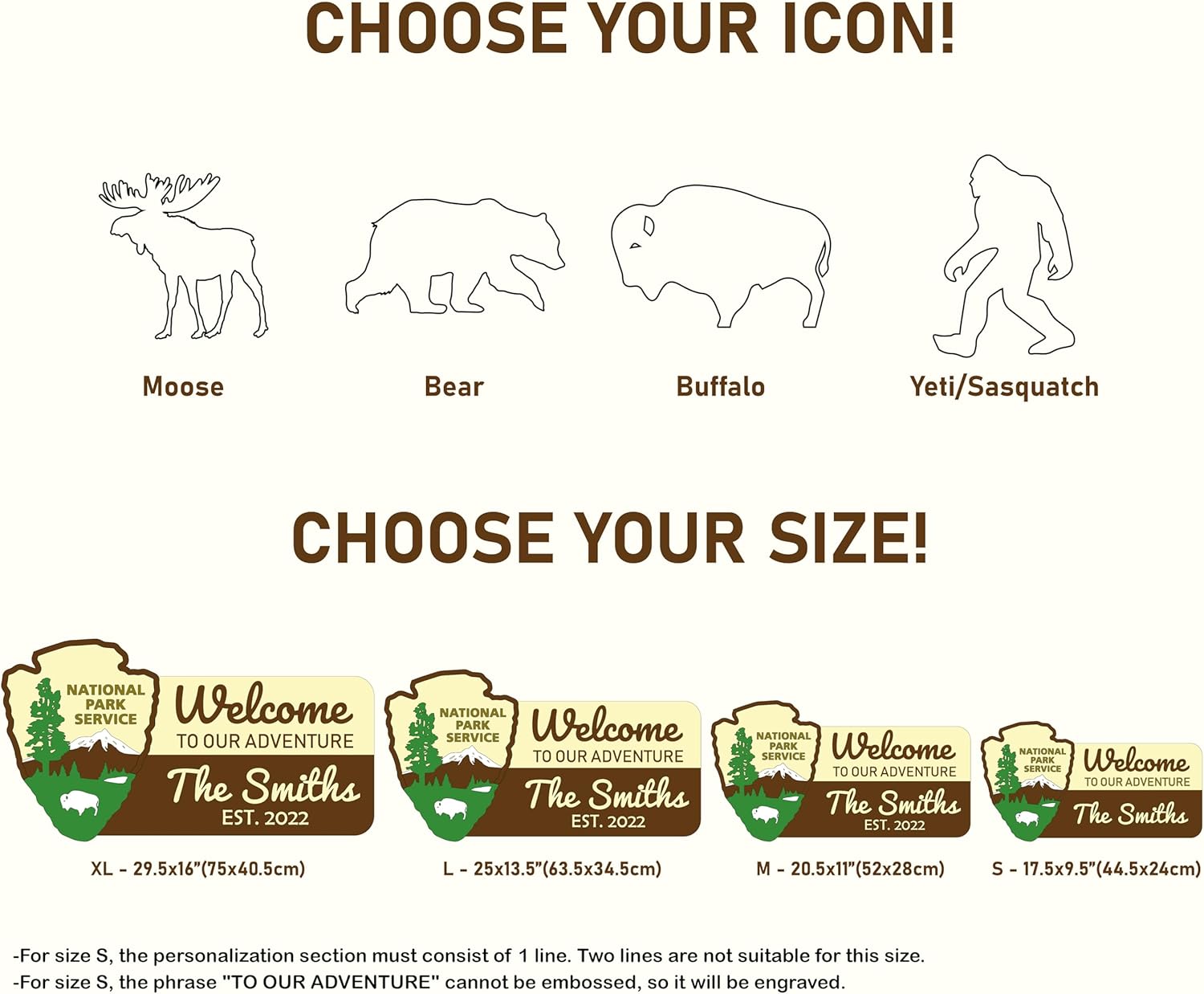 National Park Family Name Sign, Campers Personalized Welcome Sign, National Park Wedding Sign, Our Adventure, Hiker Gift
