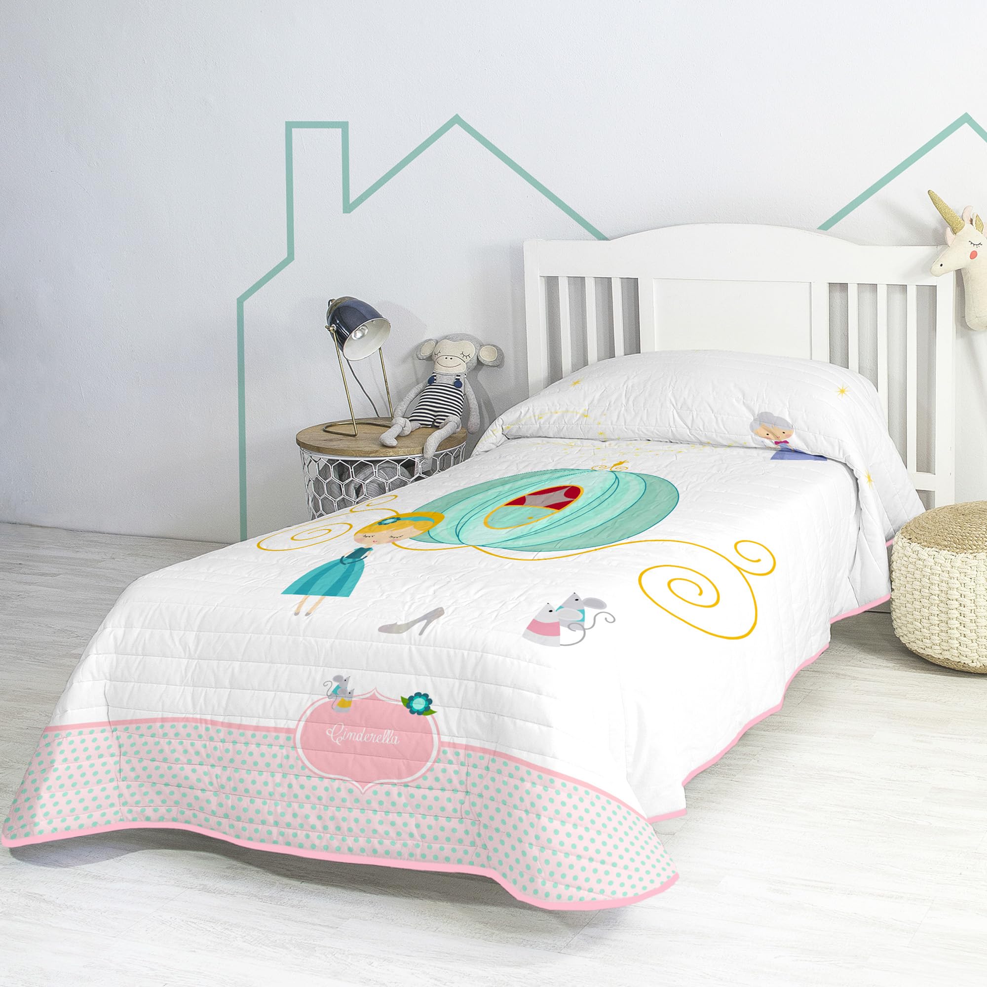 Colcha Pumpkin de cama 90 y 105 edredón fino decorativo para habitaciones juveniles cálidas