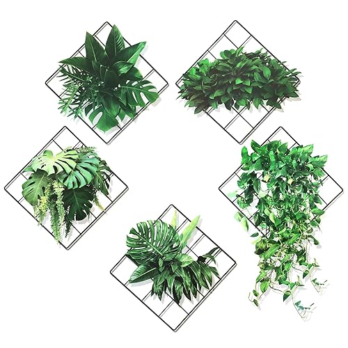 3D Plantes Stickers Muraux, Plante Verte Autocollant Mural, 5 Designs