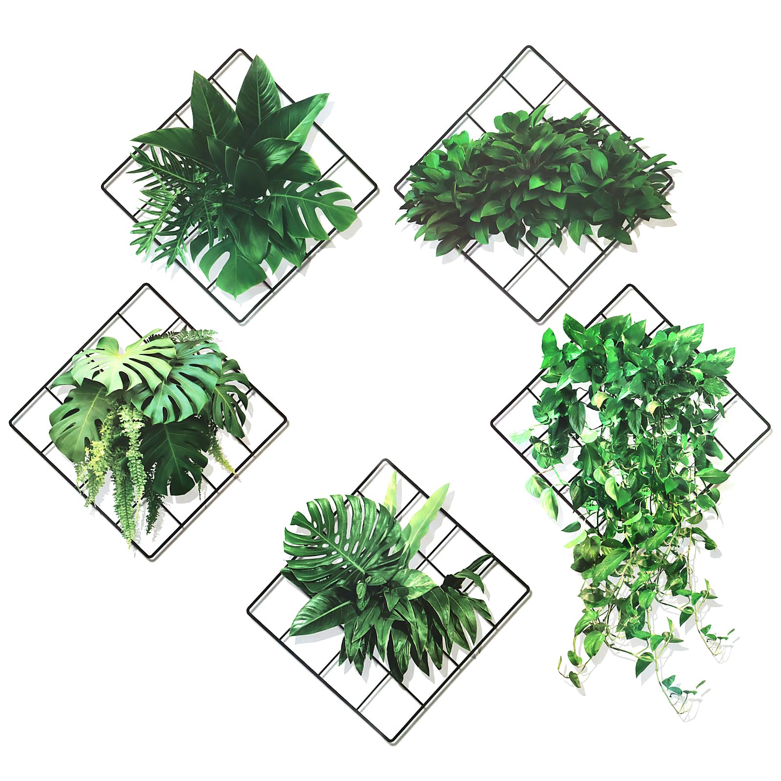 VMUTGA 3D Pegatinas Pared Decorativas, Plantas Verdes Adhesivo Pared, Adhesivos Murales de Plantas para Salón, Comedor, Dormitorio, Estudio, Oficina