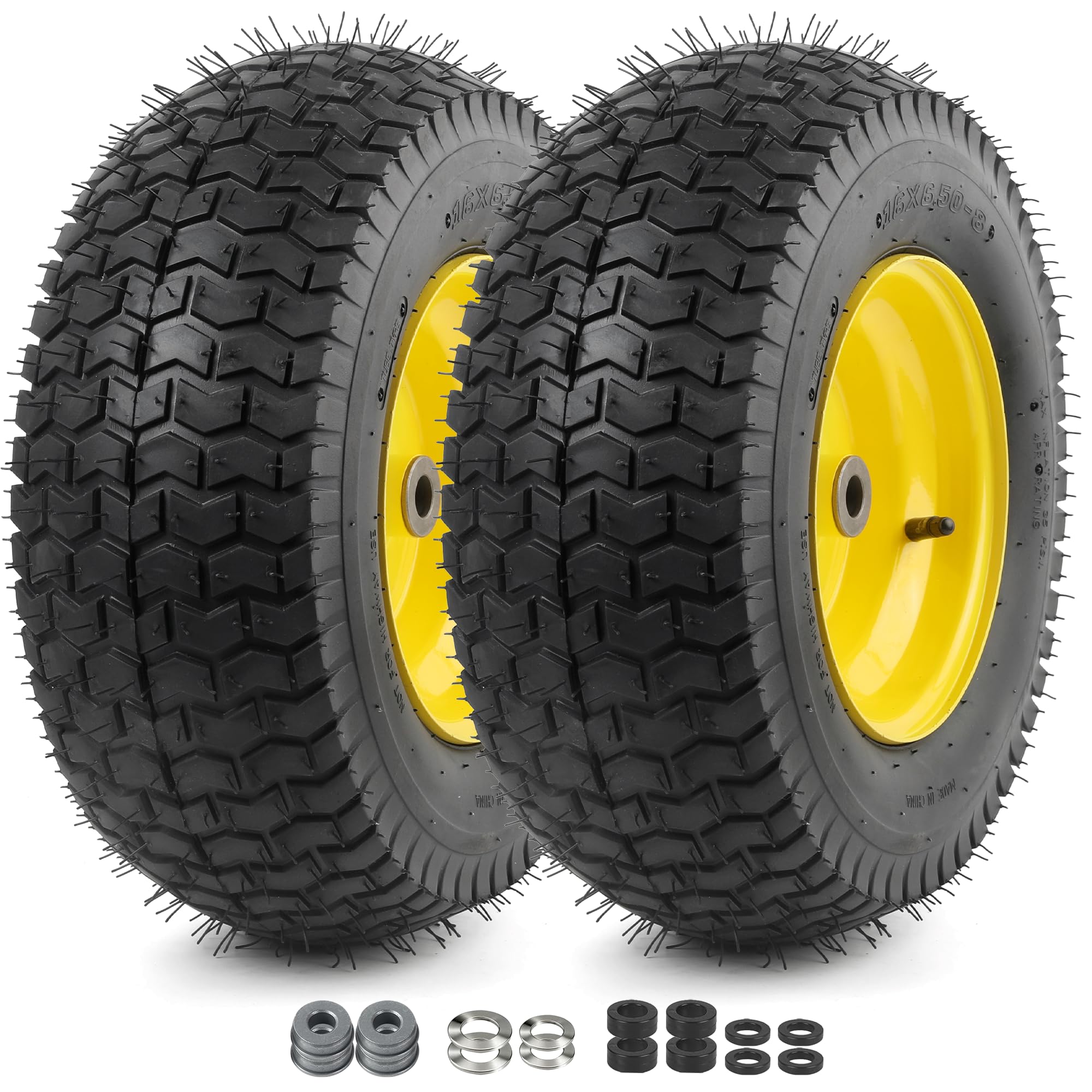 Amazon.com: AR-PRO (2-Pack) 16x6.50-8 Tire and Wheel Assembly, 4