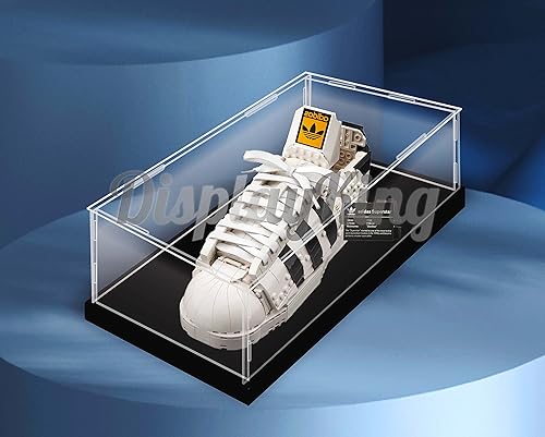 Vitrina acrílica para Lego Adidas Zapatos Originals Superstar 404.803- 0.118 in de espesor (Lego Set no está incluido) (sin fondo)