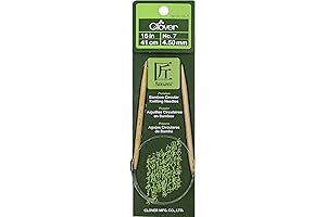 Clover Takumi Circular Bamboo Knitting Needles, Size 7, 16 Inches: Perfect for...