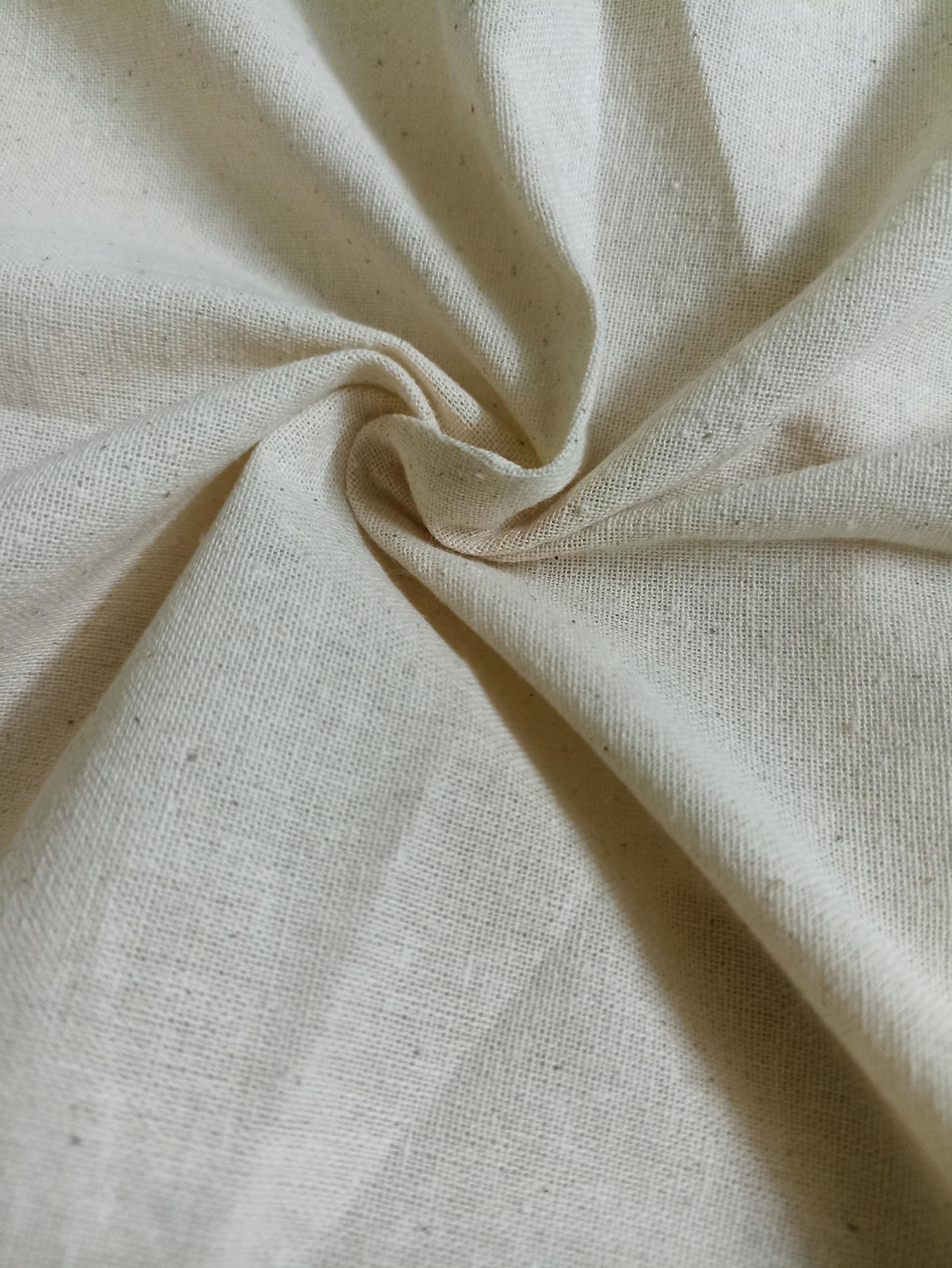 70" Inch ×1meter Cotton Cloth| Manjarpat | Unbleached Fabric by Guru Chhaya Enterprise(Natural Cream/offwhite Color) (1 Meter) (70" Inch × 1mtr)-image-37