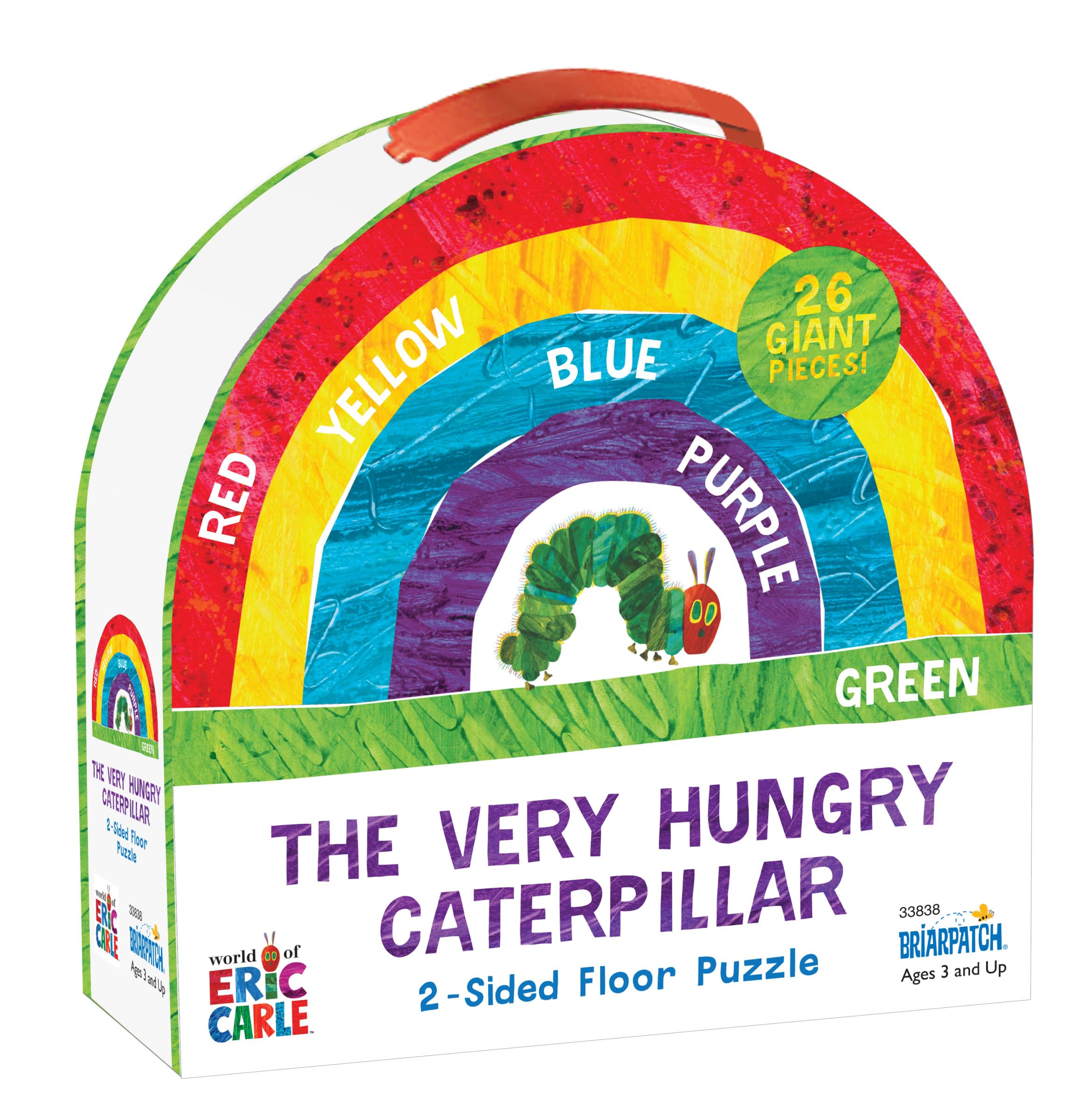 Briarpatch, The Very Hungry Caterpillar 2-Sided Floor Puzzle, Based On Board Books by Eric Carle, Preschool Learning for Kids