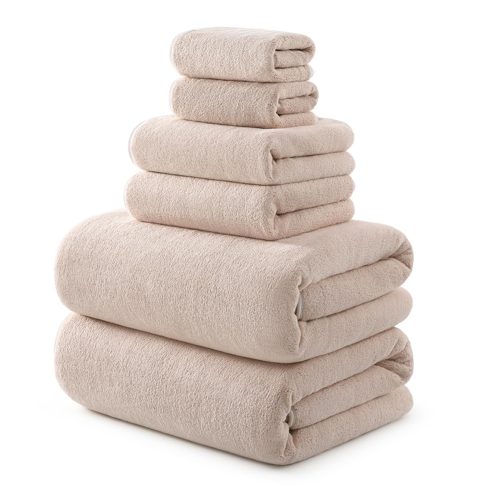 REDKISS Towel Set of 6 - Oversized Bath Sheets 70 x35 in 670GSM Ultra Soft Highly Absorbent Quick