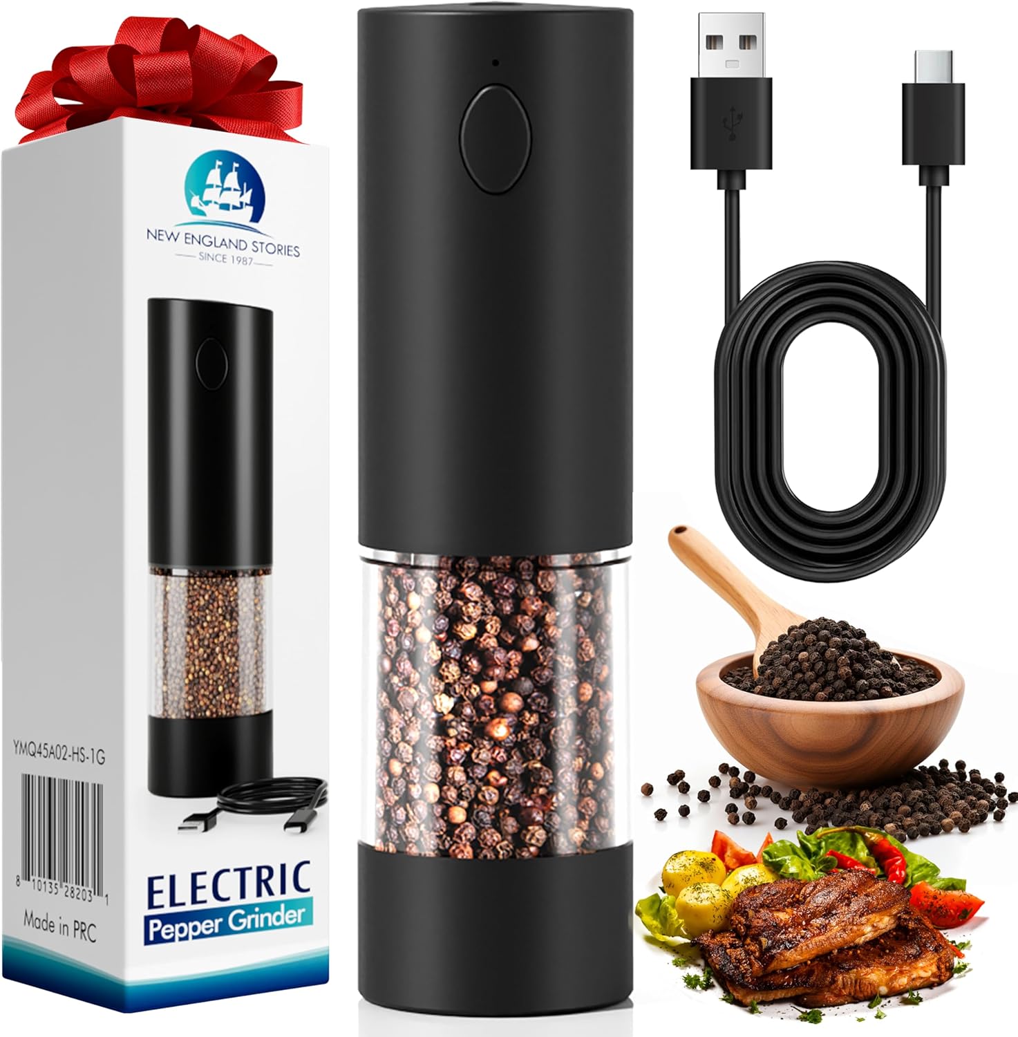 Electric Salt and Pepper Grinder Set