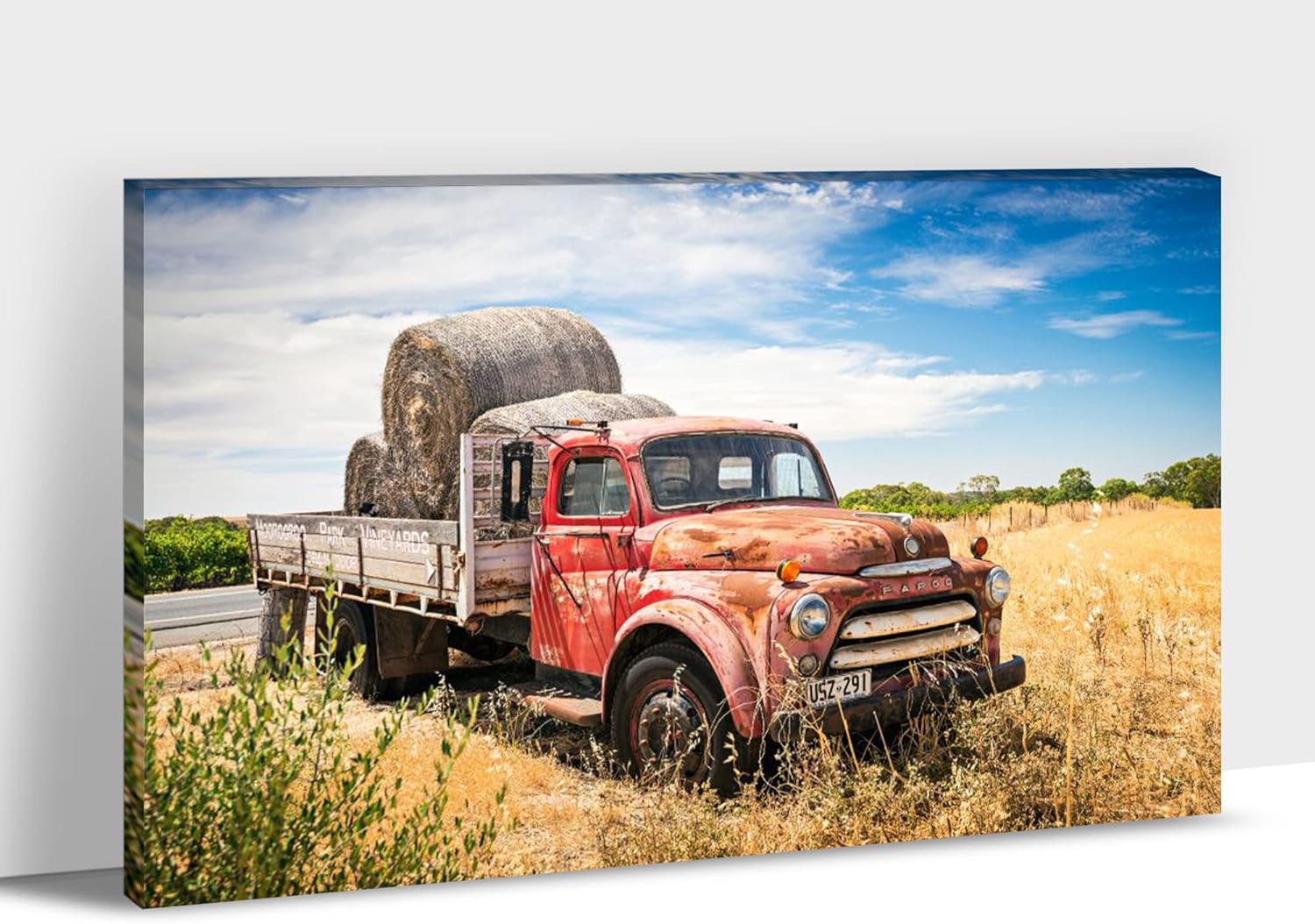Farmhouse Wall Decor Rustic Truck Pictures Wall Art, Old