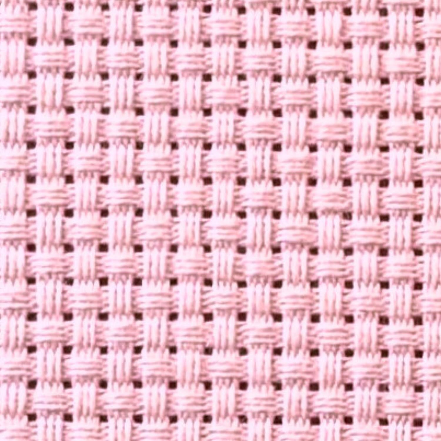 2 Sheets of Pink 11 Count Aida Cloth – 21 x 21 Inch Pre-Cut Fabric Squares – Cross Stitch Fabric – 100% Cotton – Ideal for Needlework & Embroidery – The Knotty Unicorn