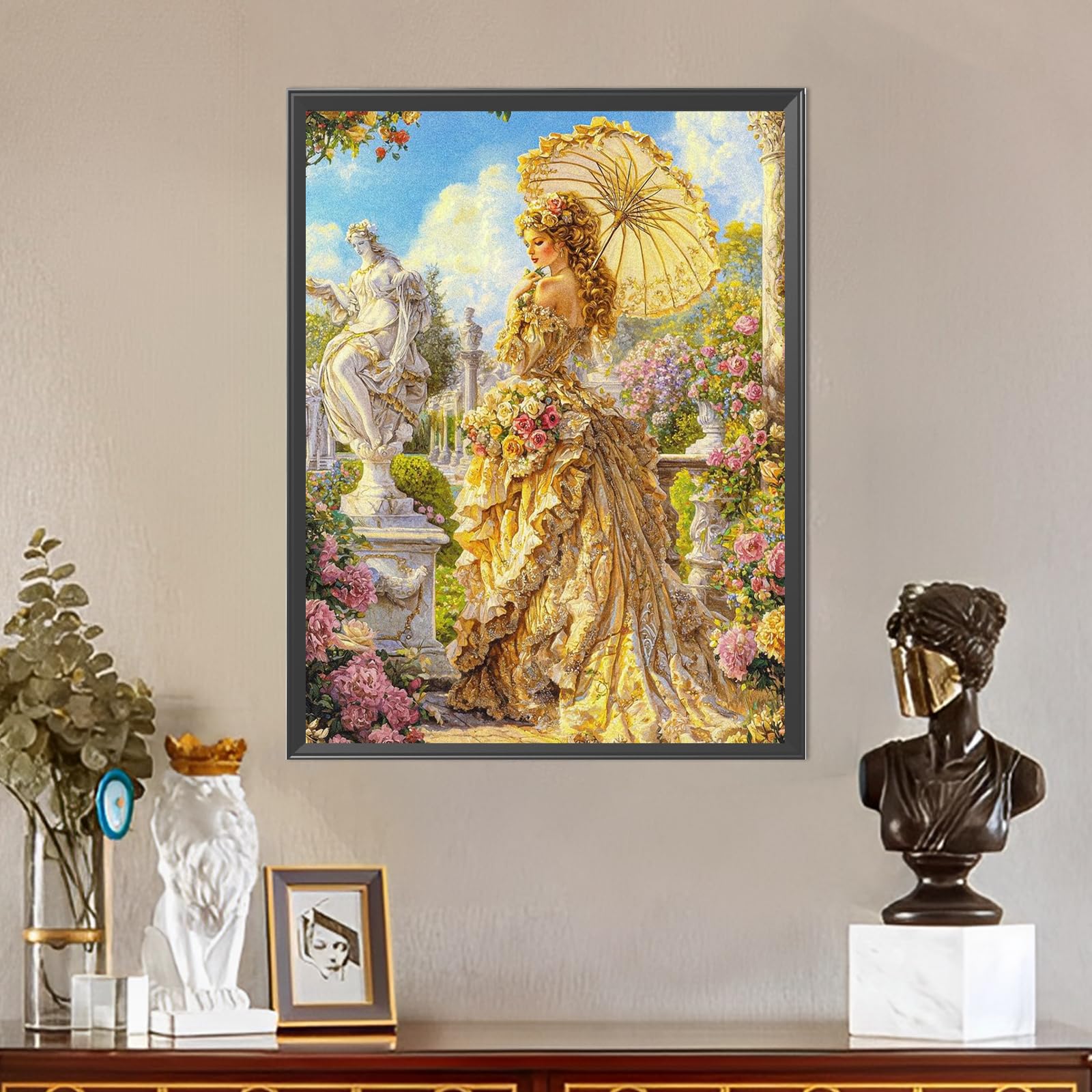 5D-Diamant-Kunst-Set zum Selbermachen, rund, 40×50 cm (E7078)