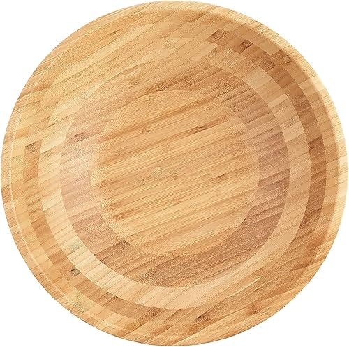 Miniatura 6 de Lipper International Ensaladeras de madera de bambú con utensilios de servidor, juego de 7 piezas, varios tamaños