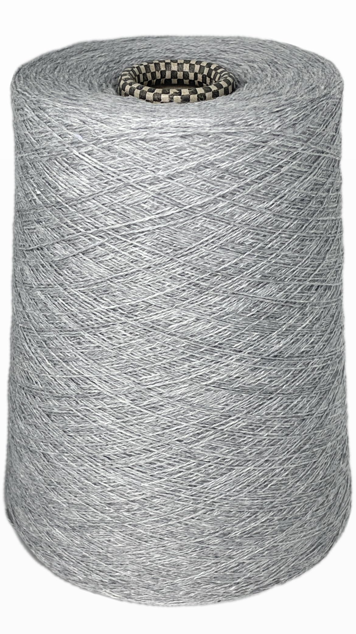 Seide Merinowolle Garn Kone – Lace Gewicht – Weiches Luxusgarn für Stricken & Häkeln (Hellgrau, 400g / 5600m)