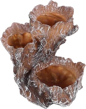 MERRYHAPY Simulation Tree Root Resin Flower Pot for Desktop Unique Driftwood Style Bonsai Plant Container Grey Decorative Planter for Home Office Balcony for Succulents and Cacti Display